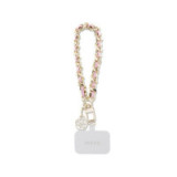 GUESS hand strap GUOUCHSAMC4P (Saffiano Chain Strap 4G Charm) pink