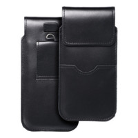 ROYAL - Leather universal flap pocket / black - Size XL - IPHONE 11 / 12 / 13 / SAMSUNG S7 EDGE