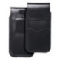 ROYAL - Leather universal flap pocket / black - Size XL - IPHONE 11 / 12 / 13 / SAMSUNG S7 EDGE