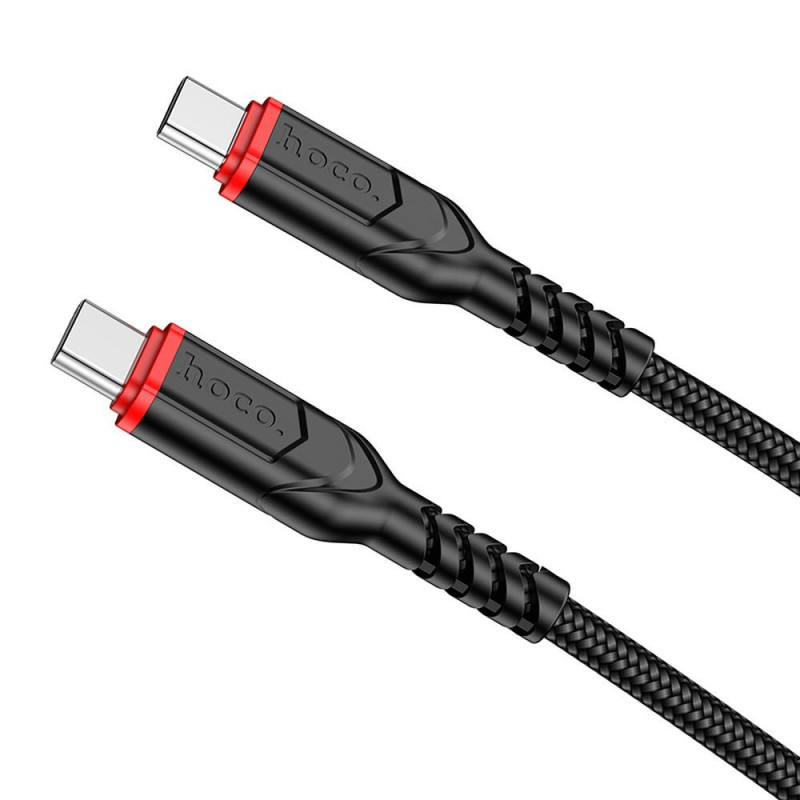 Cable USB C to USB C Hoco PD QC 3A 60W 1 m X59 black Cable USB C to USB C Hoco PD QC 3A 60W 1 m X59 black