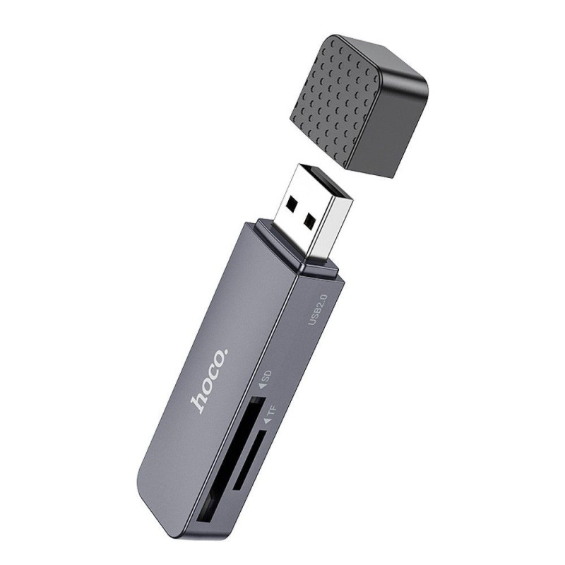 Card reader SD / TF Hoco USB A 3.0 HB45 metal gray
