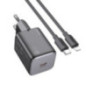 Phone charger Hoco USB C QC PD 20W + cable USB C to Lightning N40 black