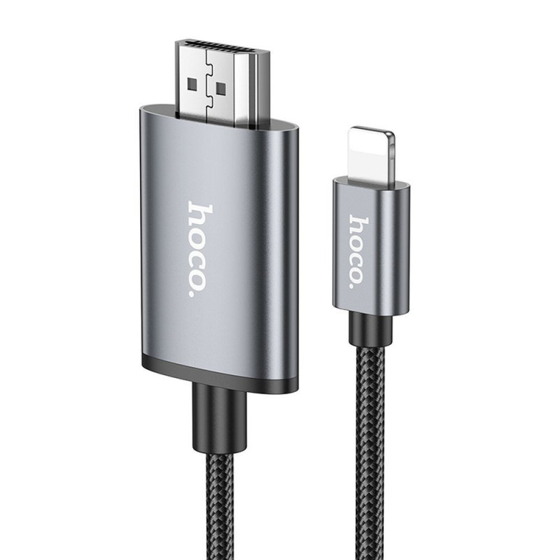 Cable Lightning to HDMI Hoco 1080p 2 m UA27 metal gray Cable Lightning to HDMI Hoco 1080p 2 m UA27 metal gray