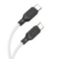 Cable USB C to USB C Hoco 3A 60W 1 m X90 white Cable USB C to USB C Hoco 3A 60W 1 m X90 white