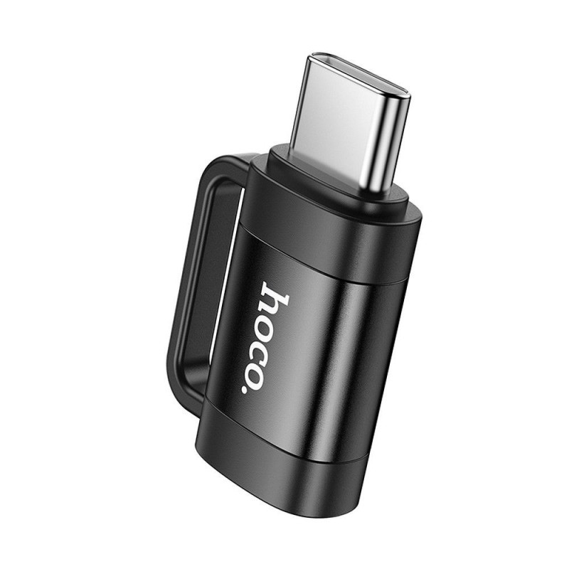 Adapter OTG USB C to Lightning Hoco 3A UA31E black Adapter OTG USB C to Lightning Hoco 3A UA31E black
