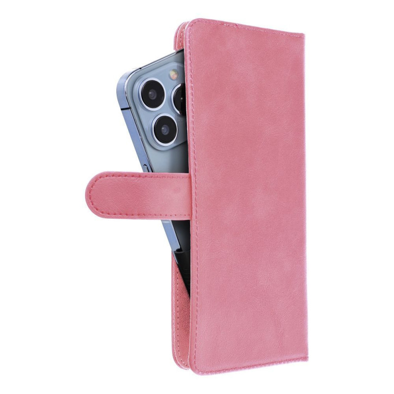 Flip case for iPhone 12 / 13 / Samsung S6 / A5 2016 / Xcover 4 / S22 / Huawei P8 2017 Common Book size S pink