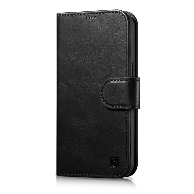 FLIPCASE iCarer Oil Wax Leather Flip Cover Anti-RFID black für Apple iPhone 14 Pro