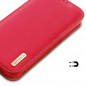 Dux Ducis Hivo Leather Flip Cover Genuine Leather Wallet for Cards and Documents red für Apple iPhone 14