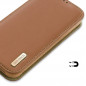 Dux Ducis Hivo Leather Flip Cover Genuine Leather Wallet for Cards and Documents brown für Apple iPhone 14