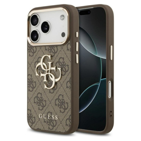 GUESS case for IPHONE 17 Pro GUHCP17L4GMGCBR (PU W/ Big 4G Classic Logo) gold brown