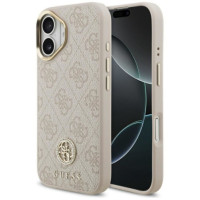 GUESS case for IPHONE 17 compatible with MagSafe GUHMP17SP4GRMDEP (PU W/ 4G Strass Logo) pink