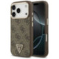 GUESS case for IPHONE 17 Pro compatible with MagSafe GUHMP17LP4GTDGMW (4G PU W/ Triangle Logo) gold brown