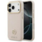 GUESS case for IPHONE 17 Pro compatible with MagSafe GUHMP17LPGCRMDEP (PU W/ Grained Strass Logo) pink