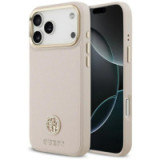 GUESS case for IPHONE 17 Pro Max compatible with MagSafe GUHMP17XPGCRMDEP (PU W/ Grained Strass Logo) pink
