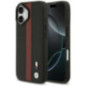 BMW case for IPHONE 17 compatible with MagSafe BMHMP17S25PCPSKR (PU Perfotated Stripe Logo) red