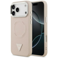 GUESS case for IPHONE 17 Pro compatible with MagSafe GUHMP17LPSDTSCMP (PU W/ Triangle Logo) pink