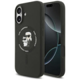 KARL LAGERFELD case for IPHONE 17 compatible with MagSafe KLHMP17SSCMKCRHK (Silicone KC Body Ring) black