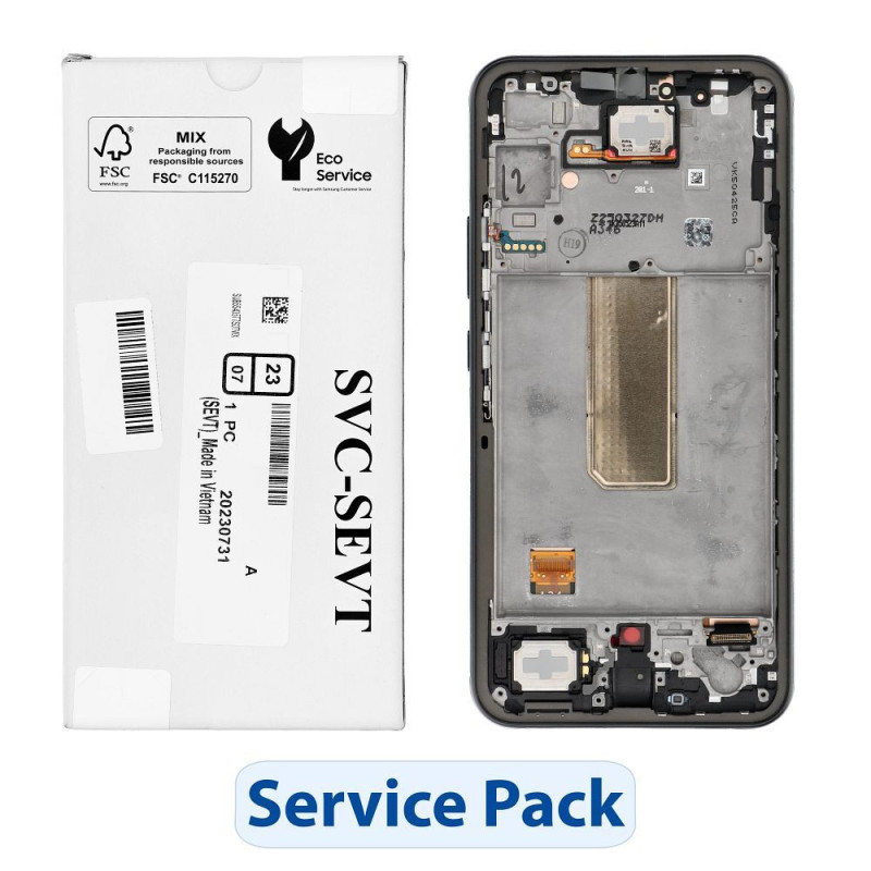 ServicePack LCD Display for SAMSUNG A34 5G Black A346B GH82-31201A ServicePack LCD Display for SAMSUNG A34 5G Black A346B GH82-31201A