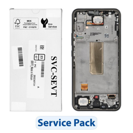 ServicePack LCD Display for SAMSUNG  A34 5G Black A346B GH82-31201A