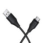 Silicone Cable USB A to USB C Hoco 3A 1 m X124 black