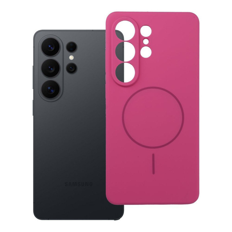 Case for Samsung S26 ULTRA Silicone 2mm compatible with MagSafe pink