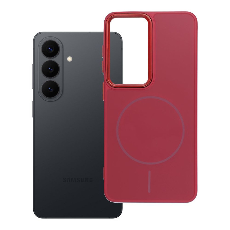 Case for Samsung S26 Frame Mag Cover compatible with MagSafe magenta