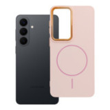 Case for Samsung S26 PLUS Frame Mag Cover compatible with MagSafe powder pink