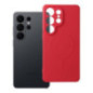 Case for Samsung S26 ULTRA Silicone Mag Cover compatible with MagSafe red
