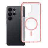 Case for Samsung S26 ULTRA Clear Mag Cover (STR) compatible with MagSafe pink glitter