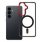 Case for Samsung S26 Color Edge Mag Cover compatible with MagSafe black-red