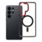 Case for Samsung S26 PLUS Color Edge Mag Cover compatible with MagSafe black-red
