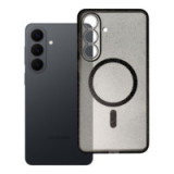 Case for Samsung S26 PLUS Clear Mag Cover (STR / CAMERA PROTECTION) compatible with MagSafe black glitter