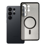 Case for Samsung S26 ULTRA Clear Mag Cover (STR / CAMERA PROTECTION) compatible with MagSafe black glitter