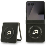 KARL LAGERFELD case for SAMSUNG Z Flip7 compatible with MagSafe KLHMZF7PSMLRKCK (PU K&C PINS) black