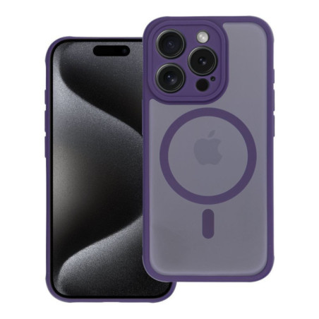 Case for iPhone 15 PRO MAX Full Matte Mag Cover compatible with MagSafe purple