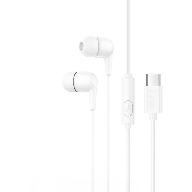 Wire earphones USB C Hoco M97 white