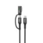 Cable 2in1 USB C to USB C / Mag3 Hoco 240W 1,8 m U142 black
