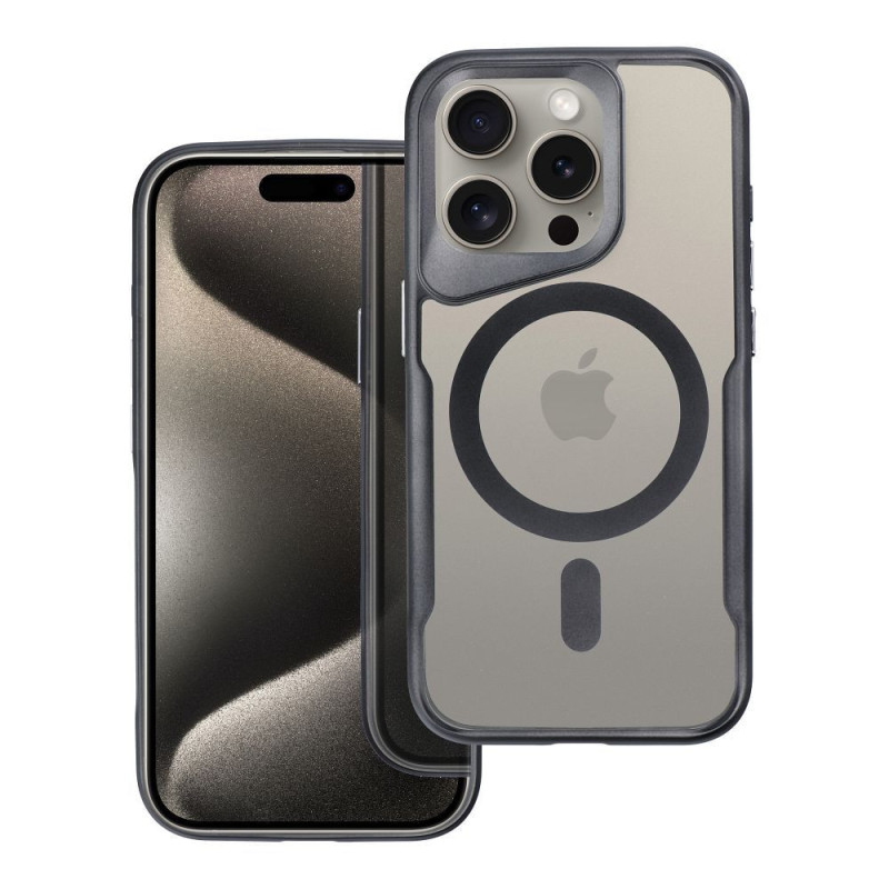 Case for iPhone 15 PRO MAX Ergofit Newzone compatible with MagSafe black