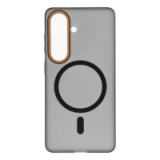 Case for Samsung S26 Go Orange compatible with MagSafe black