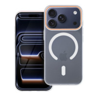 Case for iPhone 17 Go Orange compatible with MagSafe transparent