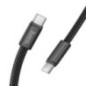 Flat Cable USB C to USB C Hoco 3A 60W 1 m X125 black