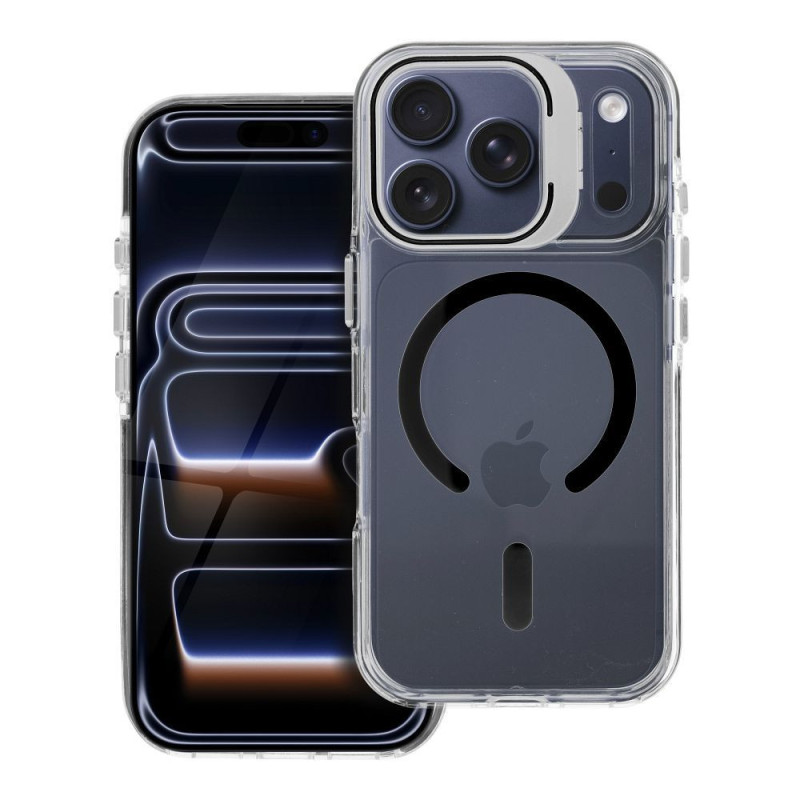Case for iPhone 15 PRO Lens Mag Cover compatible with MagSafe black Case for iPhone 15 PRO Lens Mag Cover compatible with MagSafe black