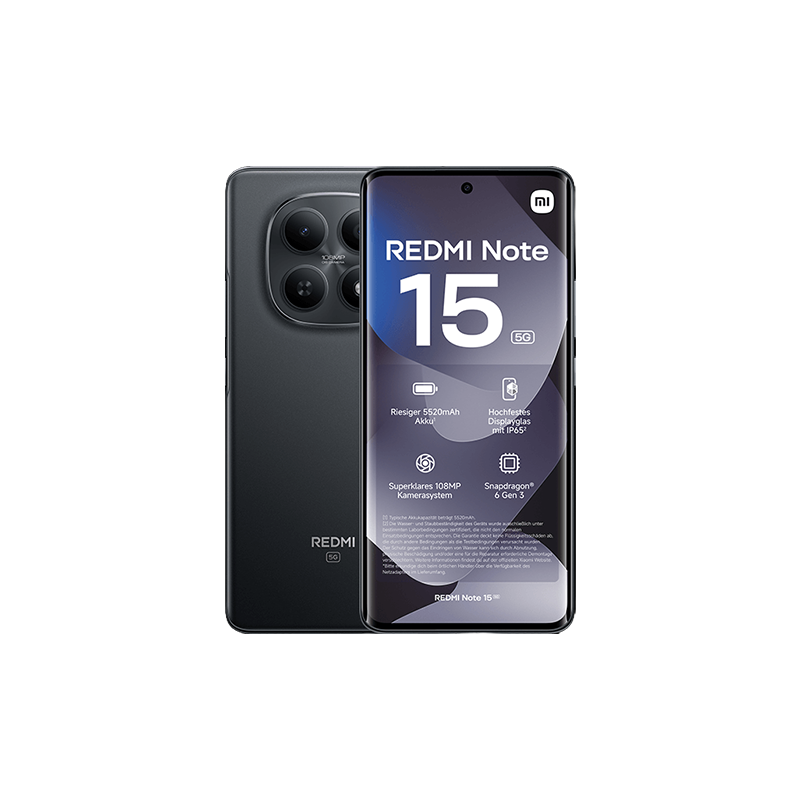 Xiaomi Redmi Note 15 5G Dual Sim 8GB RAM 256GB - Black