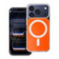 Case for iPhone 15 PRO Clear Fusion Mag Cover compatible with MagSafe hermes orange