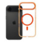 Case for iPhone 17 AIR Frame Clear Hybrid Mag Cover compatible with MagSafe hermes orange