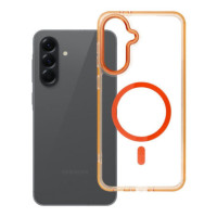 Case for Samsung A56 Frame Clear Hybrid Mag Cover compatible with MagSafe hermes orange