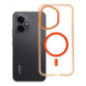 Case for Honor 400 Frame Clear Hybrid Mag Cover compatible with MagSafe hermes orange