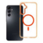 Case for Samsung A16 Frame Clear Hybrid Mag Cover compatible with MagSafe hermes orange