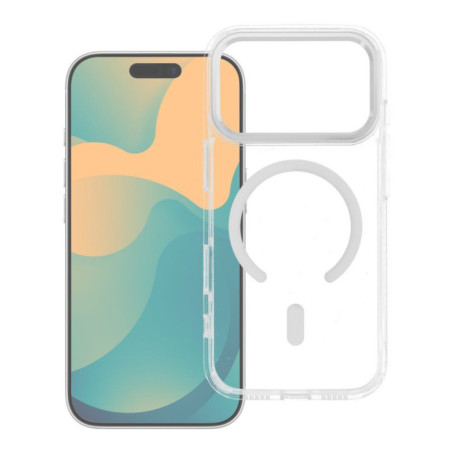 Case for iPhone 17 PRO  Frame Clear Hybrid Mag Cover compatible with MagSafe transparent