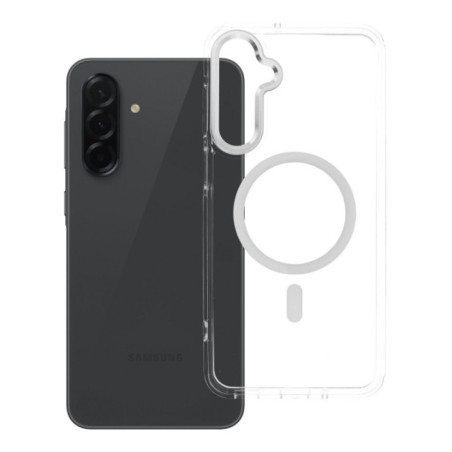 Case for Samsung A16 Frame Clear Hybrid Mag Cover compatible with MagSafe transparent